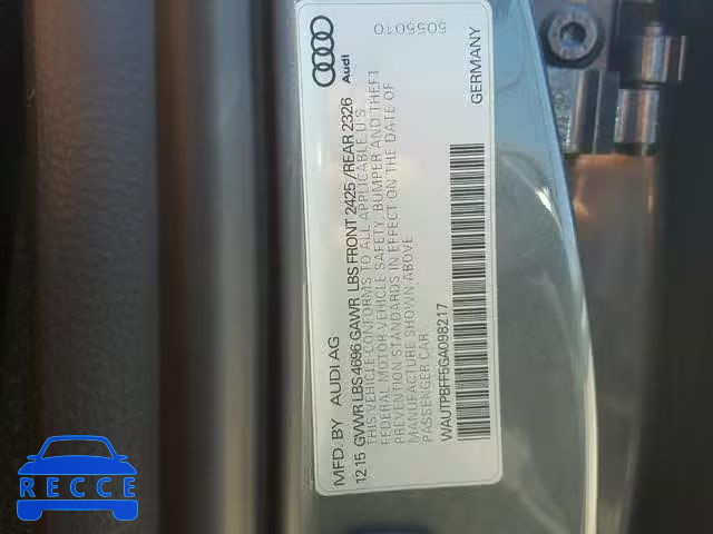 2016 AUDI A3 E-TRON WAUTPBFF5GA098217 image 9