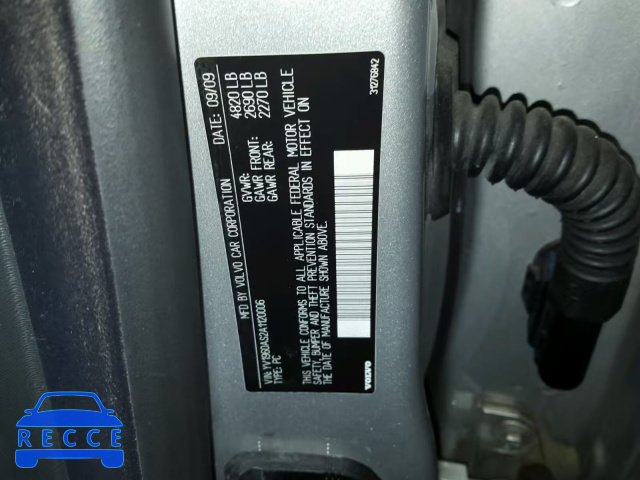 2010 VOLVO S80 3.2 YV1960AS2A1120006 image 9