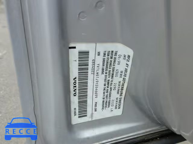 2000 VOLVO V70 BASE YV1LW61J9Y2646699 зображення 9