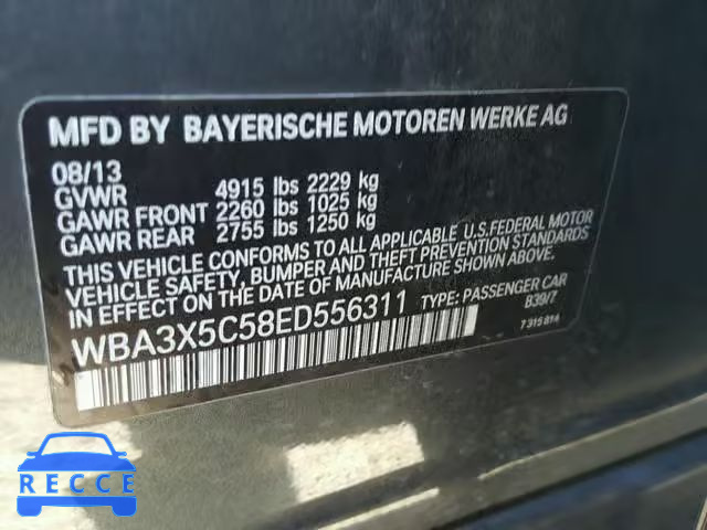 2014 BMW 328 XIGT WBA3X5C58ED556311 зображення 9