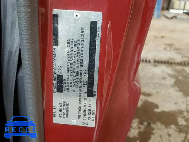 1988 TOYOTA PICKUP 1/2 JT4RN50A0J5145543 image 9