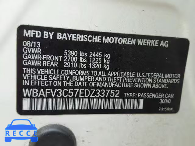 2014 BMW 535 D WBAFV3C57EDZ33752 image 9