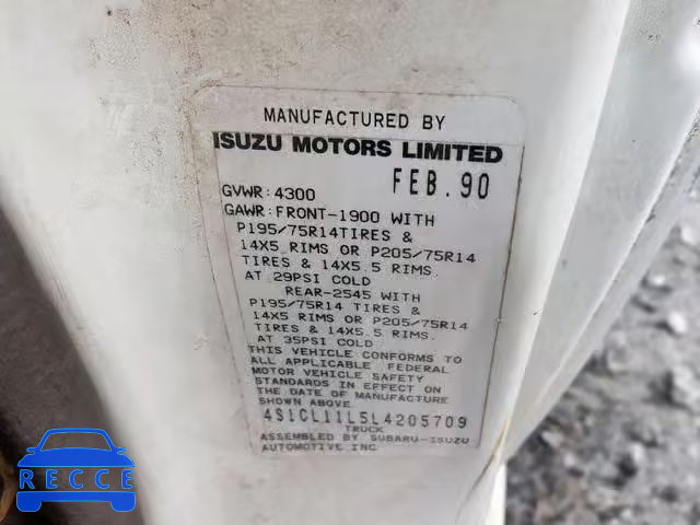 1990 ISUZU CONVENTION 4S1CL11L5L4205709 Bild 9