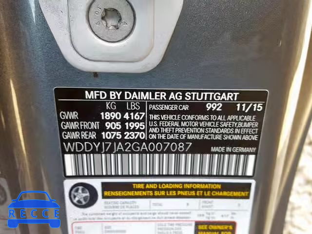 2016 MERCEDES-BENZ AMG GT S WDDYJ7JA2GA007087 image 9