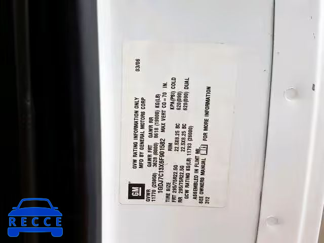 2006 GMC C7500 C7C0 1GDJ7C13X6F901582 image 9