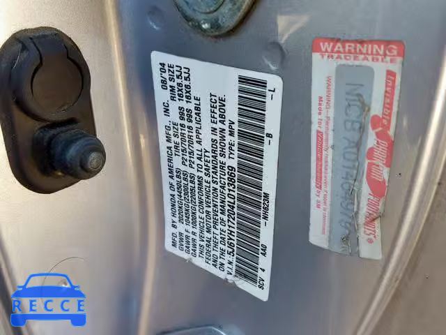 2004 HONDA ELEMENT DX 5J6YH17204L013869 image 9