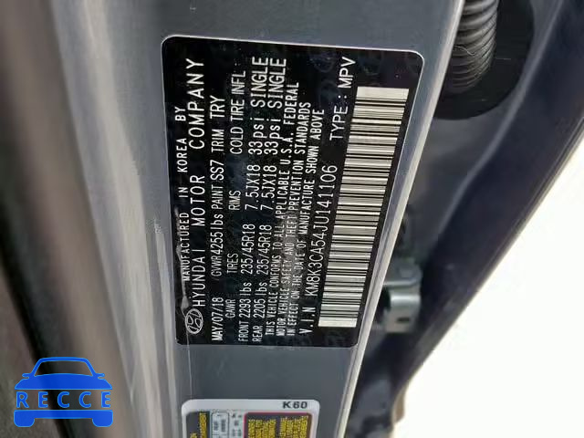 2018 HYUNDAI KONA LIMIT KM8K3CA54JU141106 image 9