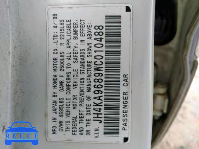 1998 ACURA 3.5RL SE JH4KA9689WC010488 image 9