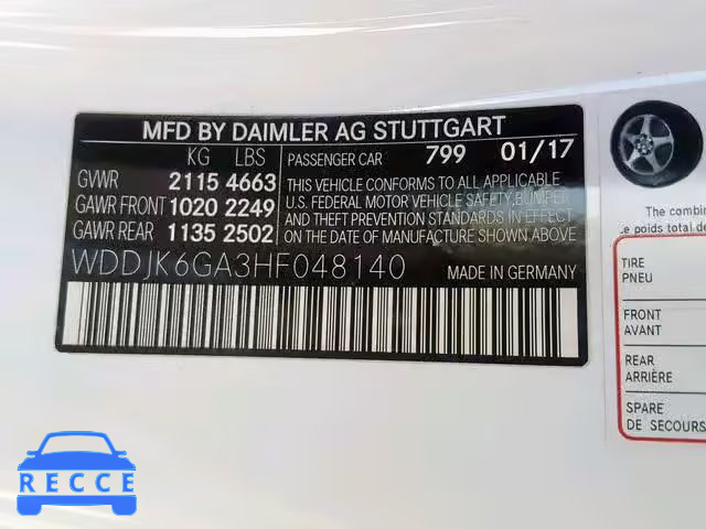 2017 MERCEDES-BENZ SL 450 WDDJK6GA3HF048140 Bild 9