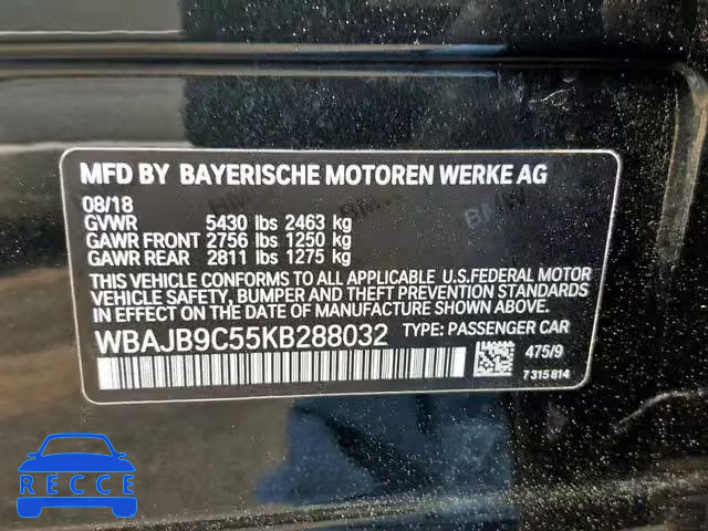2019 BMW M550XI WBAJB9C55KB288032 Bild 9