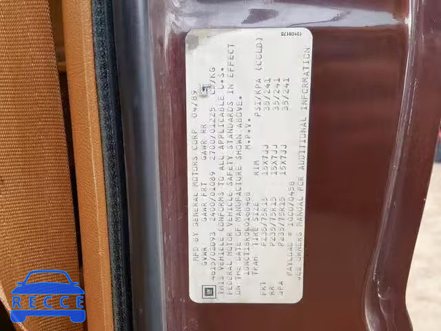 1989 CHEVROLET BLAZER S10 1GNCT18R0K0168468 image 9