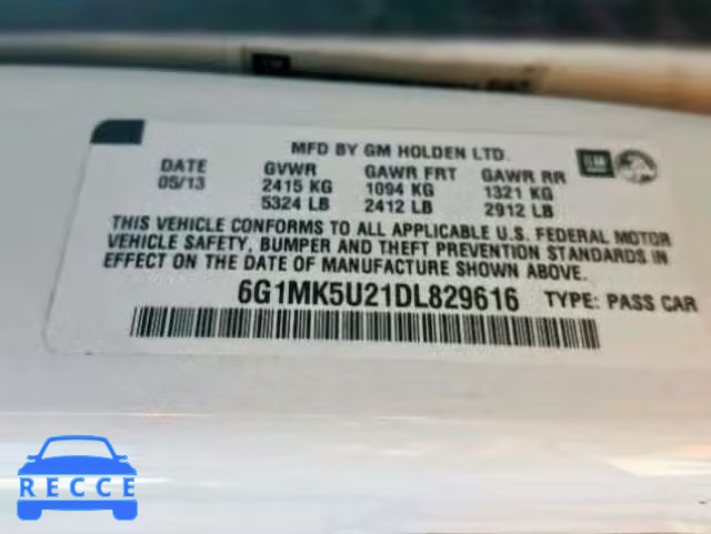 2013 CHEVROLET CAPRICE PO 6G1MK5U21DL829616 зображення 9