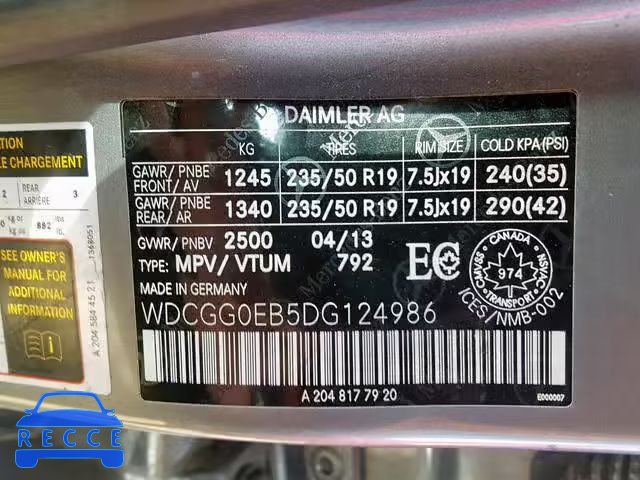 2013 MERCEDES-BENZ GLK 250 BL WDCGG0EB5DG124986 image 9
