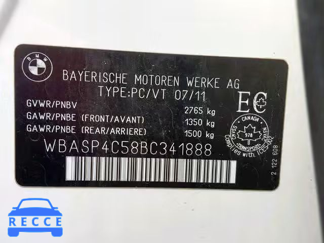 2011 BMW 550 XIGT WBASP4C58BC341888 зображення 9