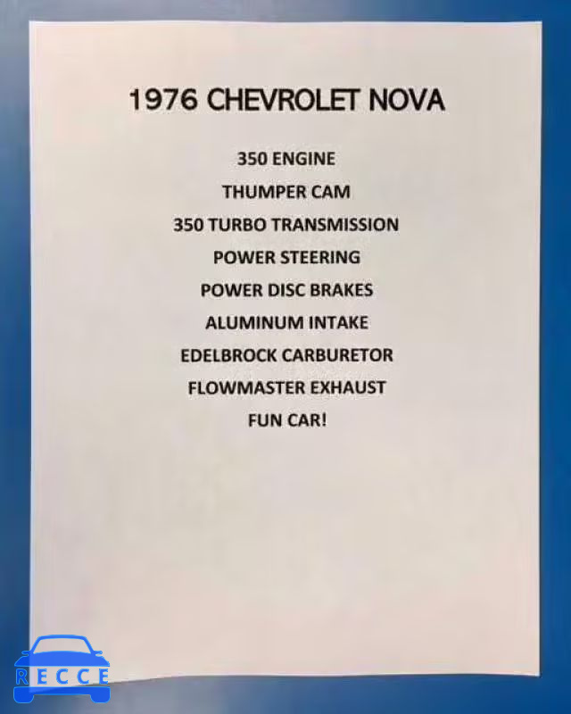 1976 CHEVROLET NOVA 1X27L6W146045 зображення 8