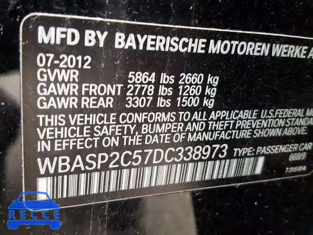 2013 BMW 535 XIGT WBASP2C57DC338973 зображення 9
