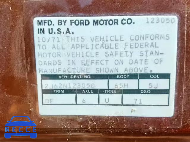 1972 FORD LTD 2J62N123050 image 9