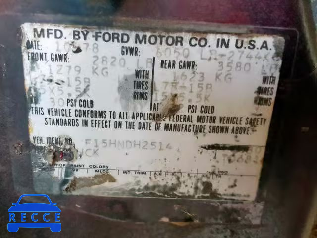 1979 FORD PICKUP F15HNDH2514 image 9