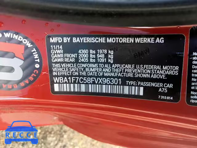 2015 BMW 228 XI WBA1F7C58FVX96301 зображення 9