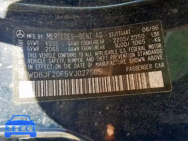 1997 MERCEDES-BENZ E 300D WDBJF20F5VJ027505 image 9
