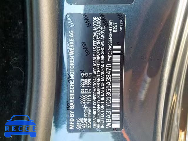 2016 BMW 435 XI WBA3T7C53G5A38470 image 9