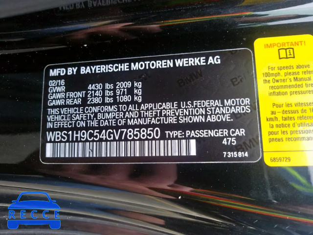 2016 BMW M2 WBS1H9C54GV785850 image 9