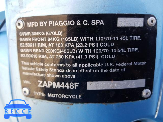 2006 VESPA LX 150 ZAPM448FX65005724 image 9