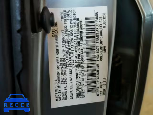 2008 MITSUBISHI ENDEAVOR S 4A4MM31S18E028517 зображення 9