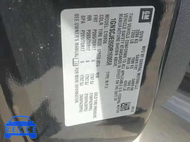 2013 CHEVROLET C1500 SUBU 1GNSCJE09DR160658 image 9