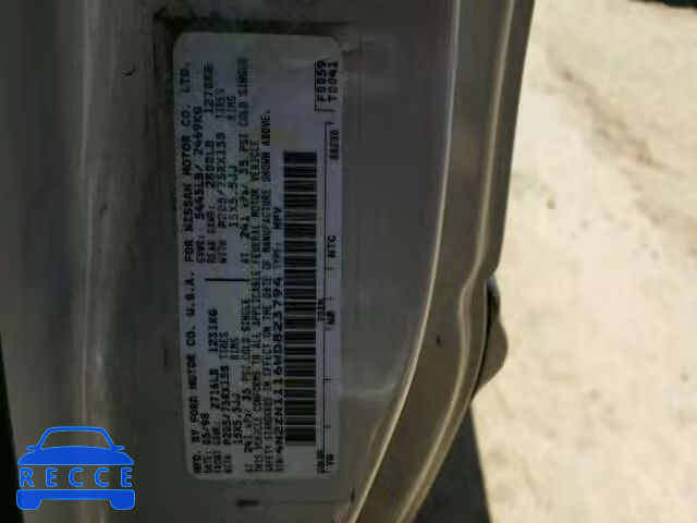 1998 NISSAN QUEST XE/G 4N2ZN1116WD823794 Bild 9