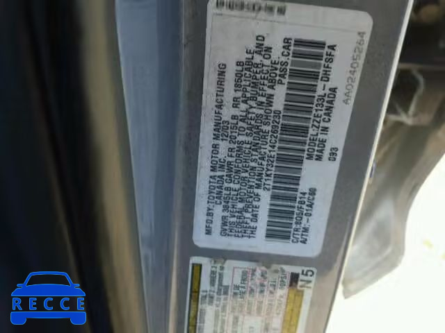 2004 TOYOTA MATRIX XRS 2T1KY32E14C269230 image 9