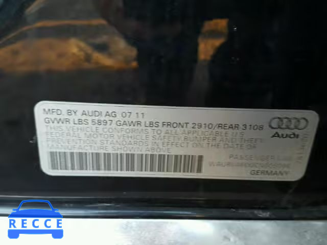 2012 AUDI A8 L QUATT WAURVAFD0CN005096 зображення 9