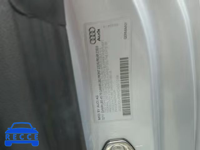 2012 AUDI A5 QUATTRO WAUGFAFR4CA021258 image 9