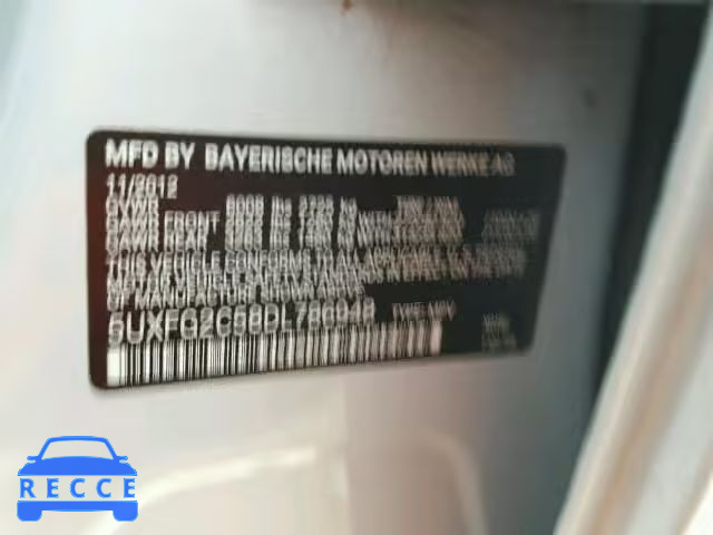 2013 BMW X6 XDRIVE3 5UXFG2C58DL786948 зображення 9