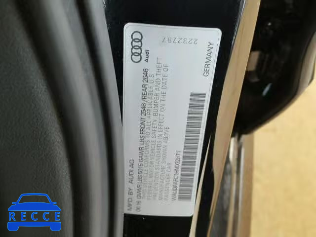 2017 AUDI A6 PREMIUM WAUD8AFC1HN002871 image 9