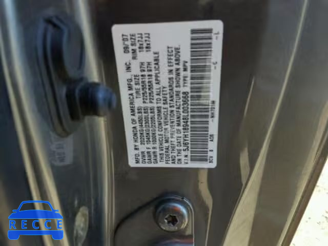 2008 HONDA ELEMENT SC 5J6YH18948L003668 image 9