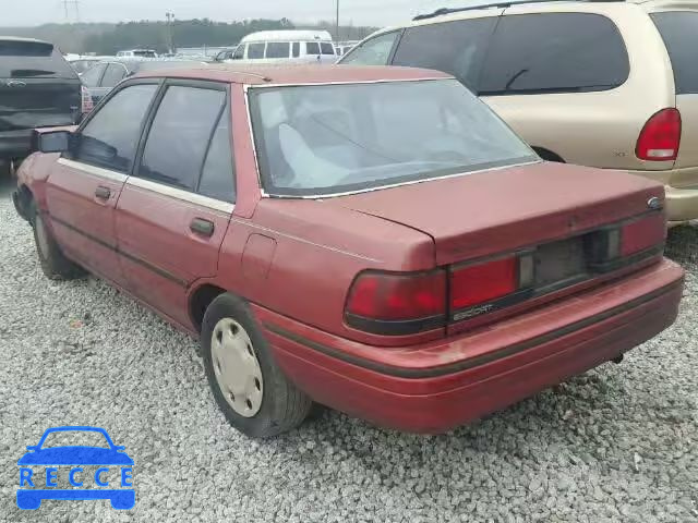 1993 FORD ESCORT LX 3FAPP13J6PR101158 image 2