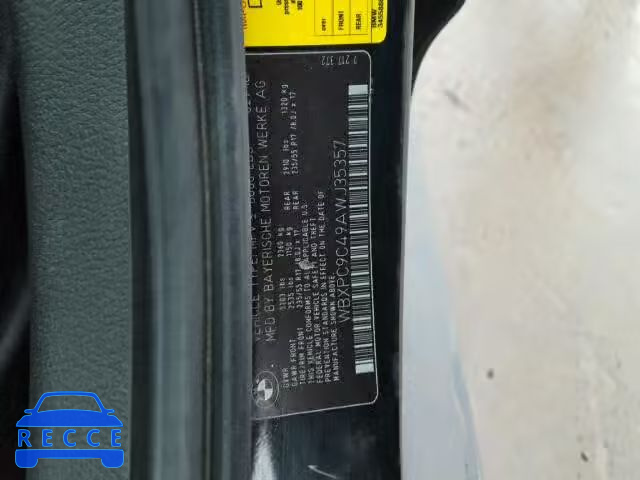 2010 BMW X3 XDRIVE3 WBXPC9C49AWJ35357 image 9