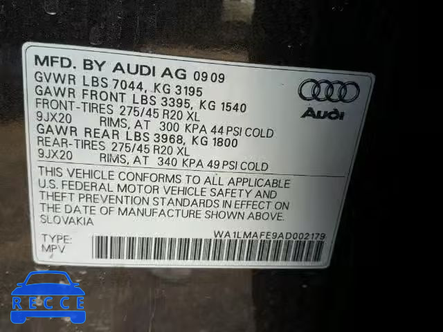 2010 AUDI Q7 PREMIUM WA1LMAFE9AD002179 image 9