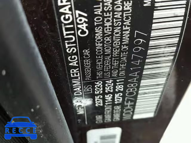 2010 MERCEDES-BENZ E550 WDDHF7CB8AA147997 image 9