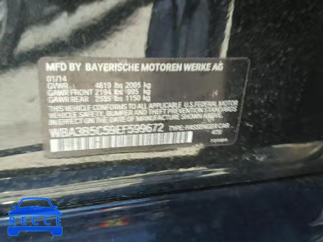 2014 BMW 328XI SULE WBA3B5C59EF599672 зображення 9