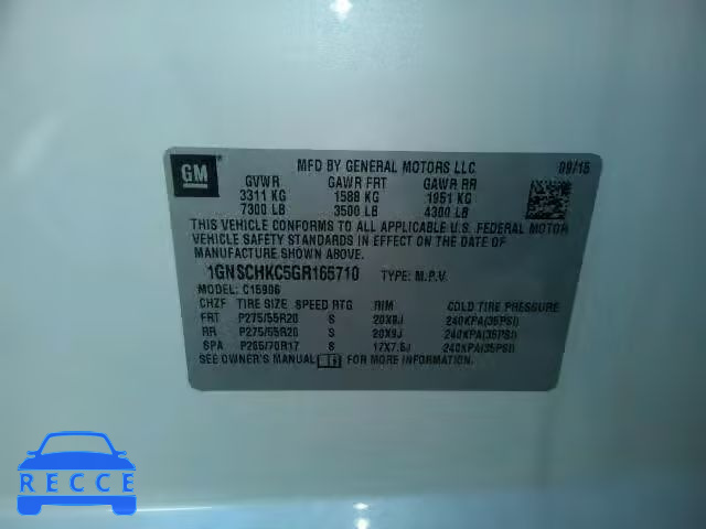 2016 CHEVROLET C1500 SUBU 1GNSCHKC5GR165710 image 9