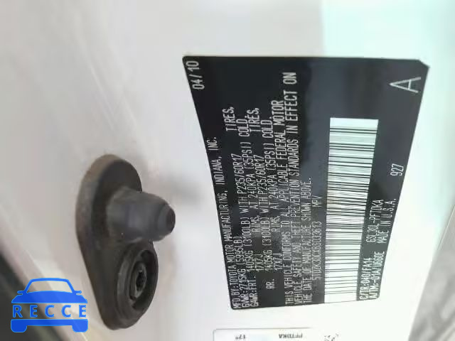 2011 TOYOTA SIENNA 5TDZK3DCXBS033613 image 9