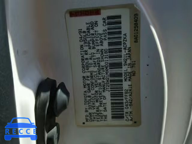 1991 TOYOTA MR2 JT2SW21MXM0013180 image 9