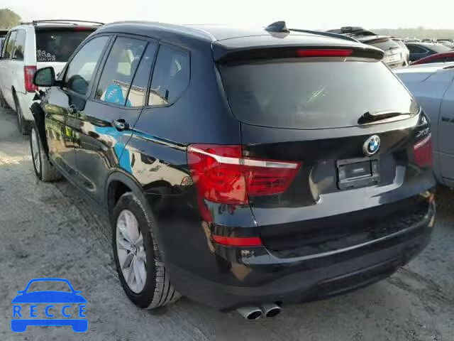 2016 BMW X3 SDRIVE 5UXWZ7C58G0T43390 image 2