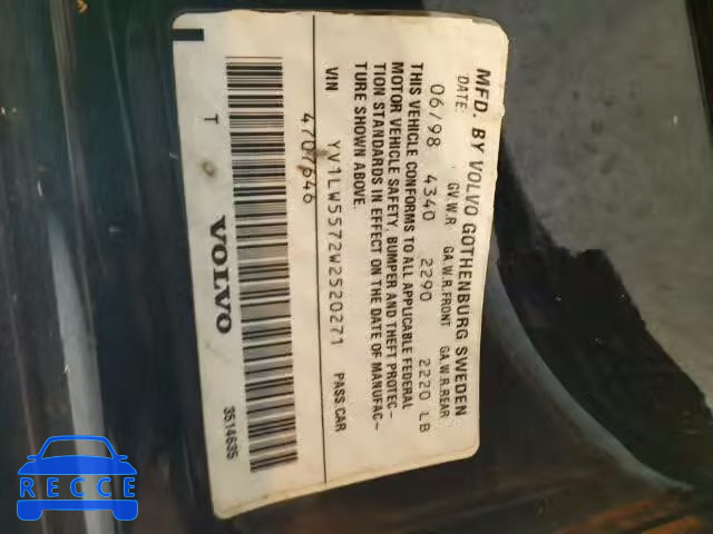 1998 VOLVO V70 YV1LW5572W2520271 image 9