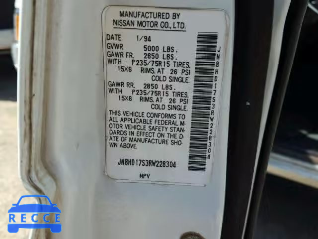 1994 NISSAN PATHFINDER JN8HD17S3RW228304 image 9