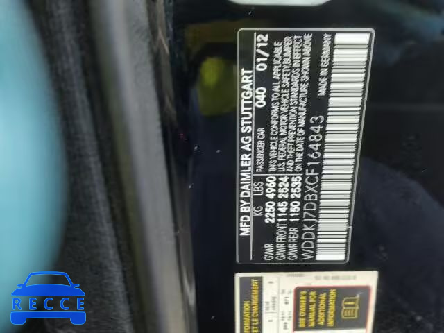 2012 MERCEDES-BENZ E550 WDDKJ7DBXCF164843 image 9
