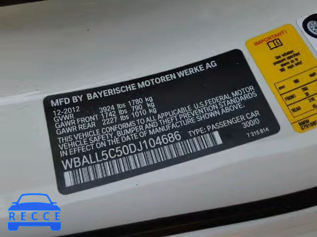 2013 BMW Z4 3.0 SDR WBALL5C50DJ104686 зображення 9