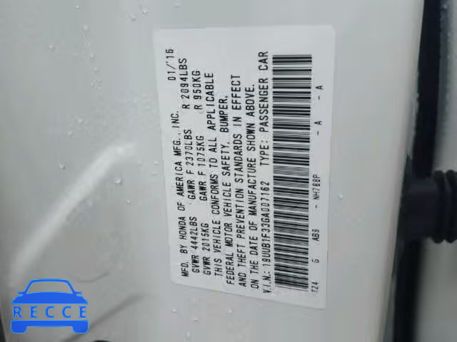 2016 ACURA TLX 19UUB1F33GA007162 image 9